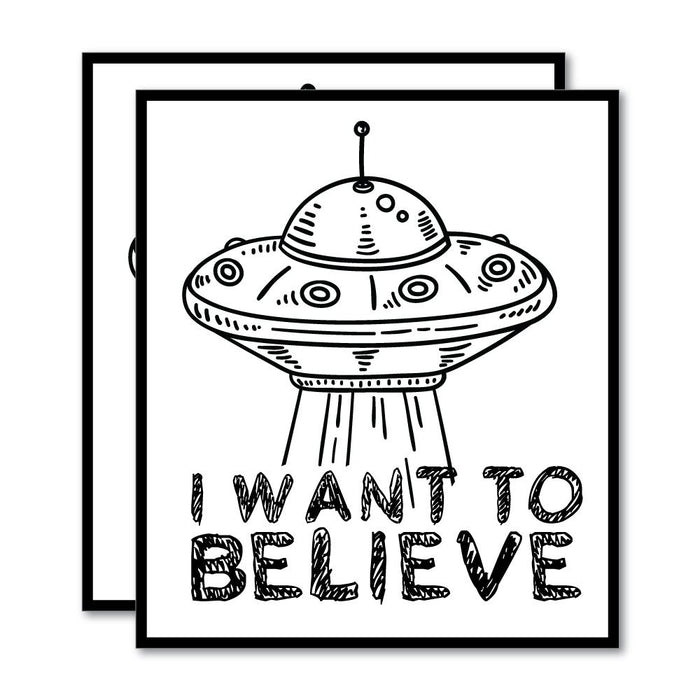2X I Want To Believe Sticker Decal