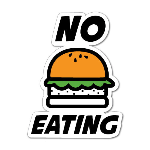 No Eating Hamburger Jdm Sticker Decal