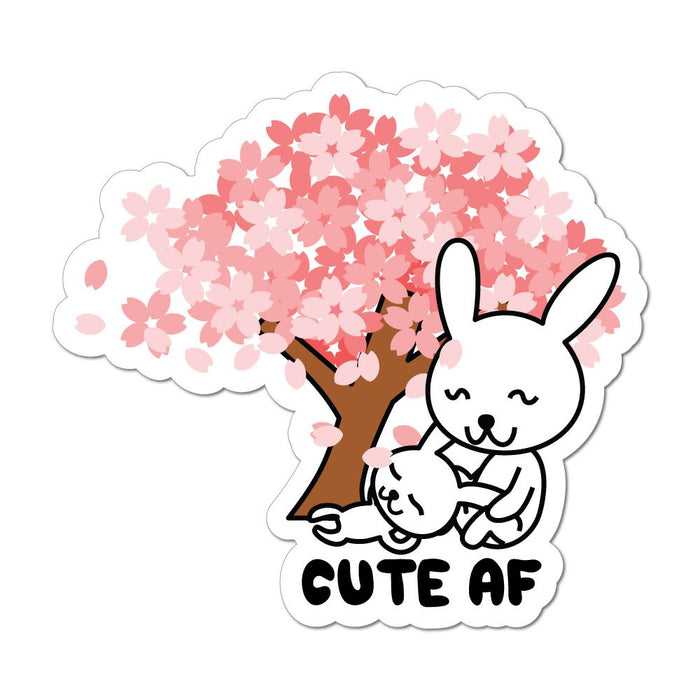 Cute Af Rabbit Car Sticker Decal