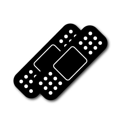 Bandaid Solid Black - 2 Pack Jdm Sticker Decal