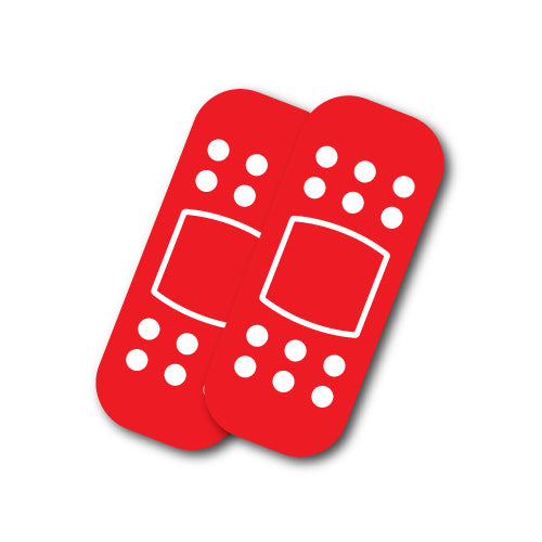 Bandaid Solid Red 2 Pack Jdm Sticker Decal