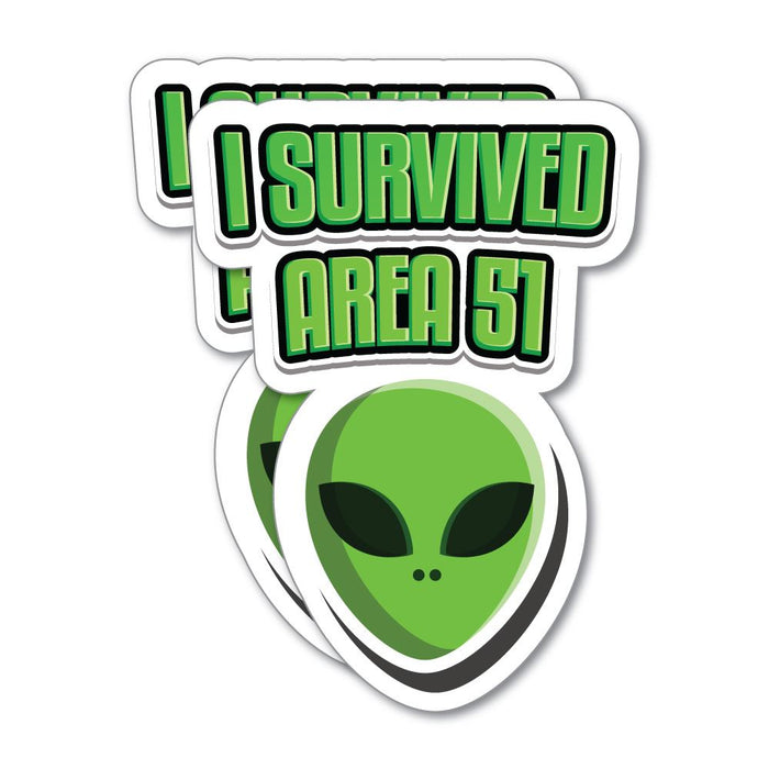 2X I Survived Area 51 Sticker Decal