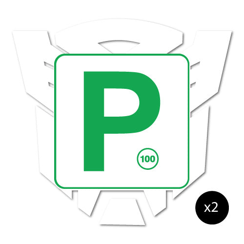 2X P Plate Green Nsw Robot Jdm Car Sticker Decal