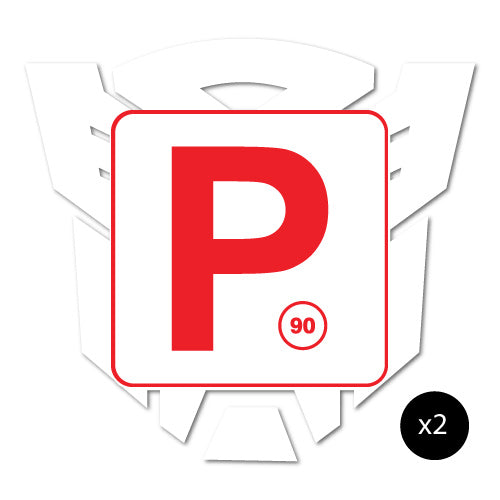 2X P Plate Red Nsw Robot Jdm Sticker Decal