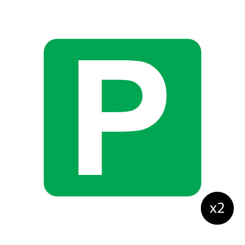 2X P Plate Green Jdm Sticker Decal