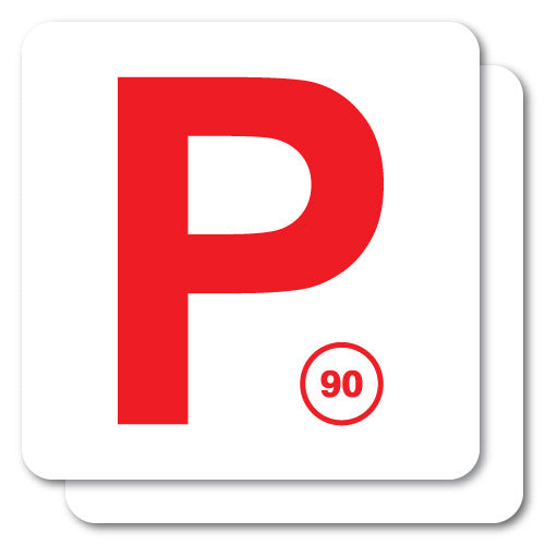 2X P Plate Red Qld Jdm Sticker Decal