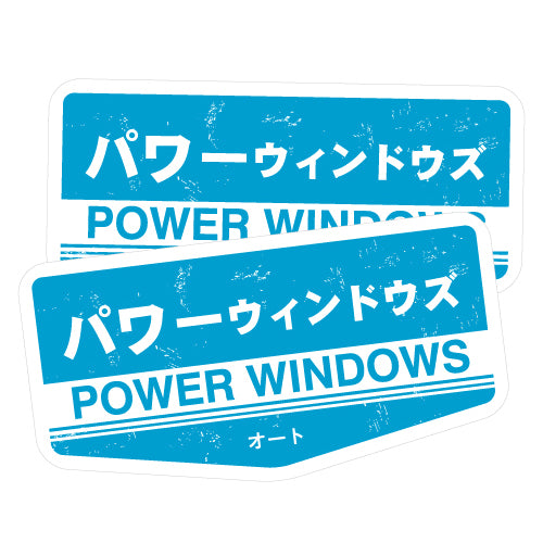 2X Power Windows Jdm Car Sticker Decal