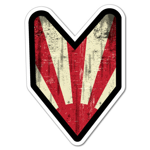 Wakaba Leaf Vintage Rising Sun Jdm Sticker