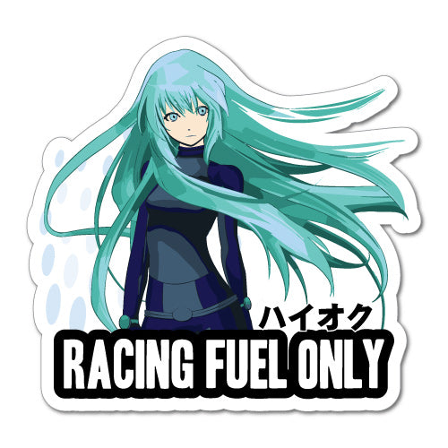 Anime Girl Racing Fuel Only Fuel Cap Jdm Sticker Decal