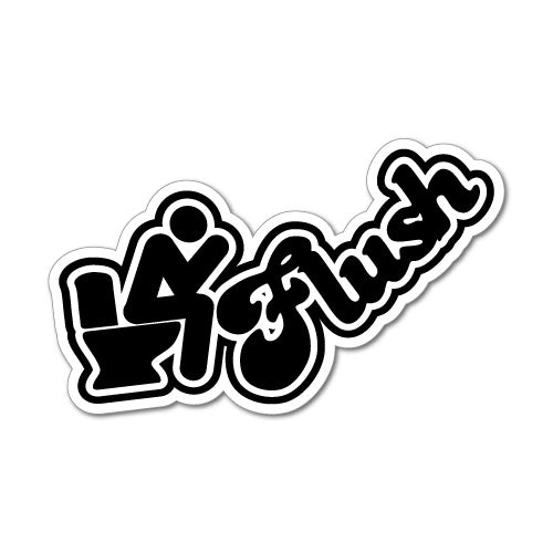 Toilet Flush Jdm Car Sticker Decal