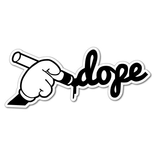 Writing Dope Jdm Car Sticker Decal