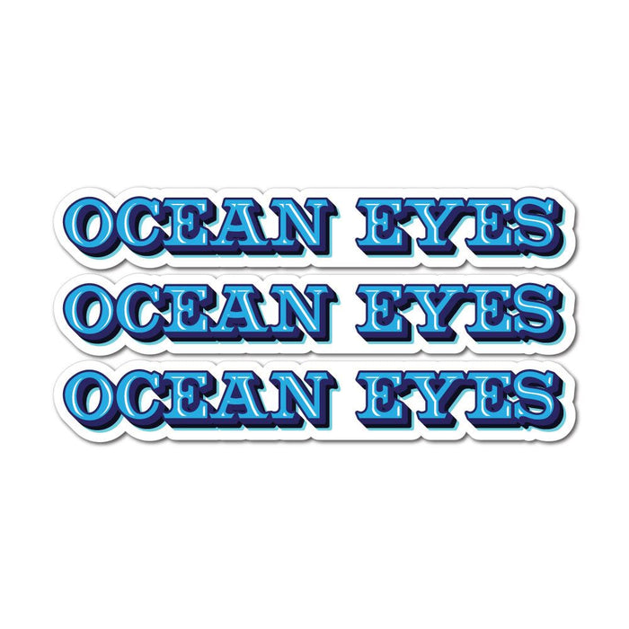 3X Blue Ocean Eyes Sticker Decal