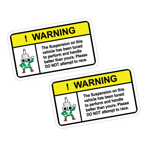 Warning Do Not Attempt To Race Car Sticker Decal