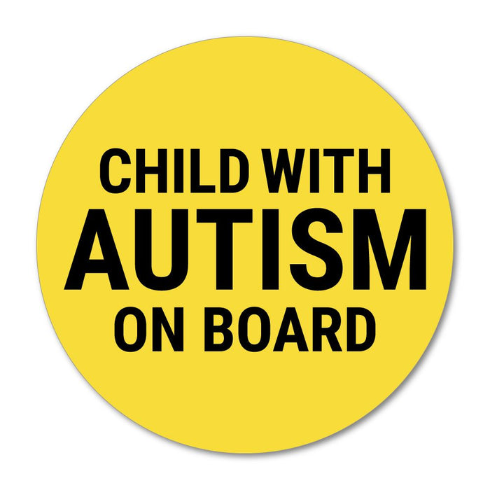 Child With Autism On Board Sticker Decal