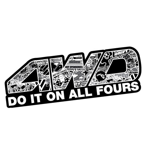 4Wd Do It On All Fours Sticker Bomb Jdm Sticker Decal