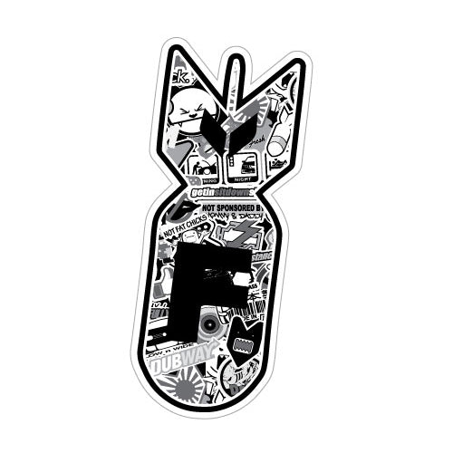 F Bomb Sticker Bomb B&W Jdm Sticker Decal