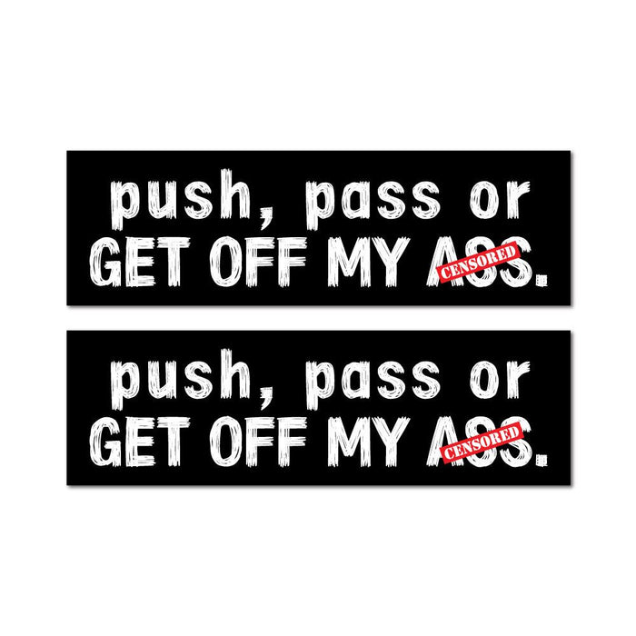 2X Push Sticker Decal