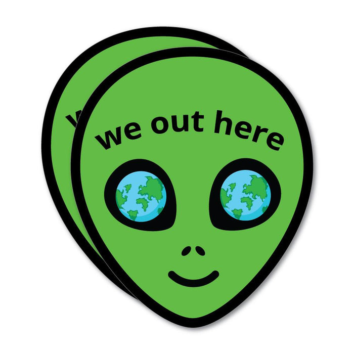 2X Alien Out Here Sticker Decal