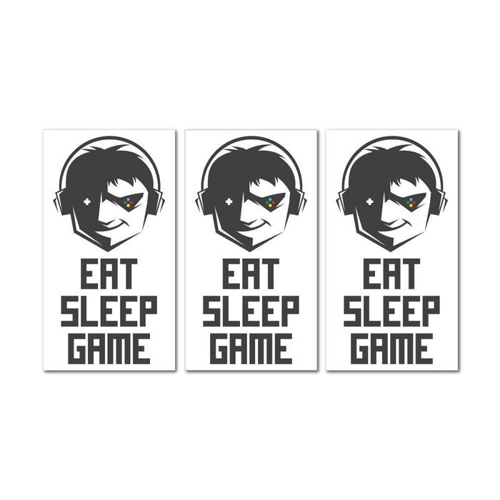 3X Eat Sleep Game Sticker Decal