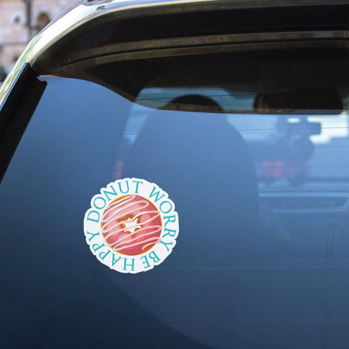 Donut Worry Be Happy Sticker Decal
