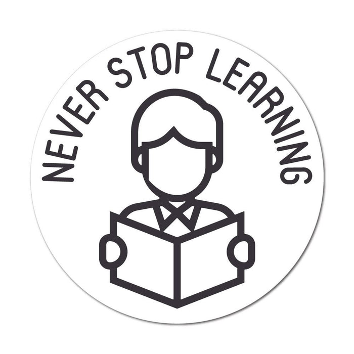 Never Stop Learning Sticker Decal