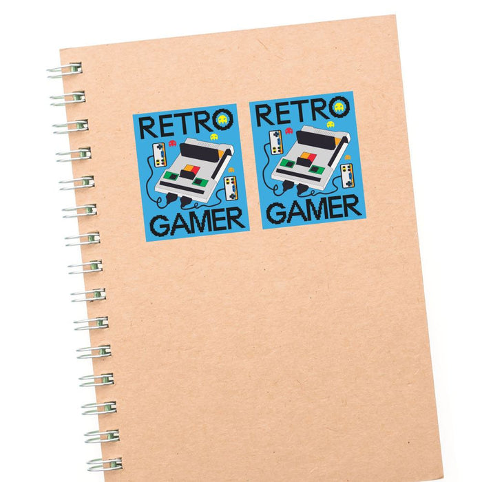 2X Retro Gamer Sticker Decal