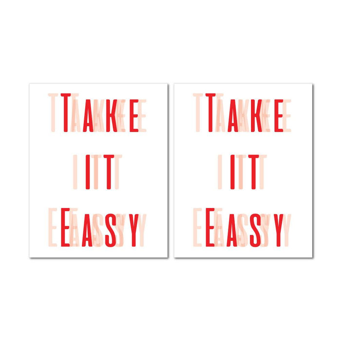 2X Relax And Take It Easy Sticker Decal