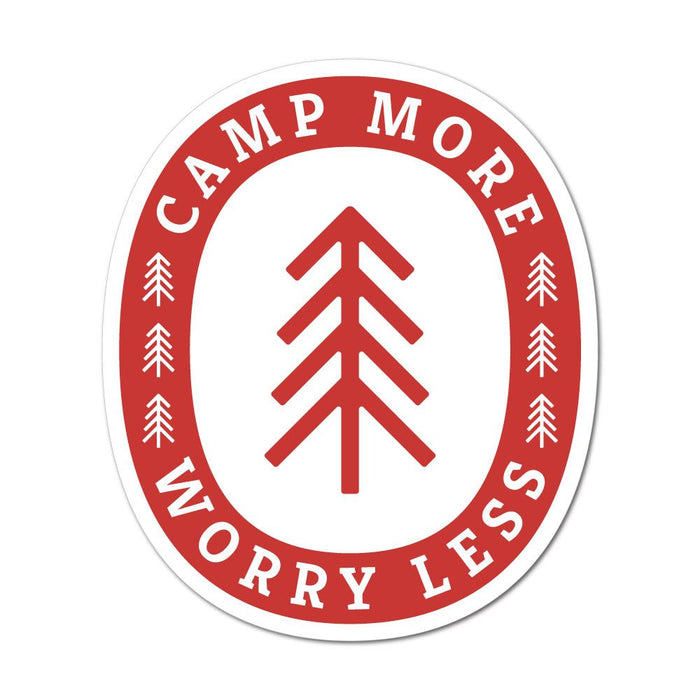 Camp More Worry Less Sticker Decal