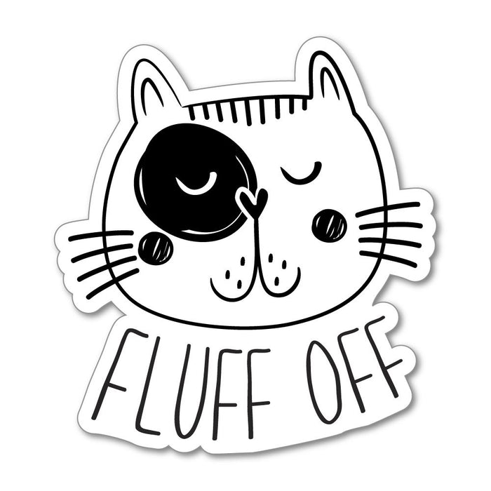 Fluff Off Sticker Decal