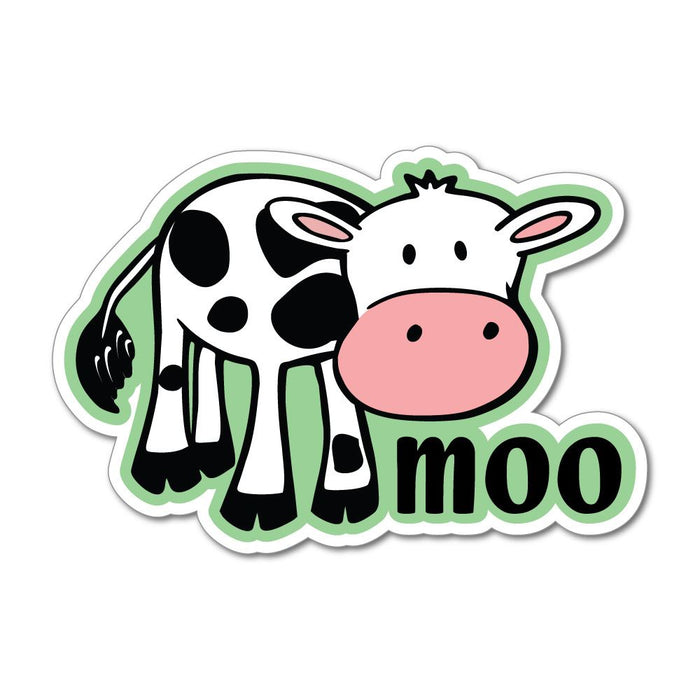 Cow Moo Cute Friends Not Food Vegan Vegetarian Farm  Car Sticker Decal