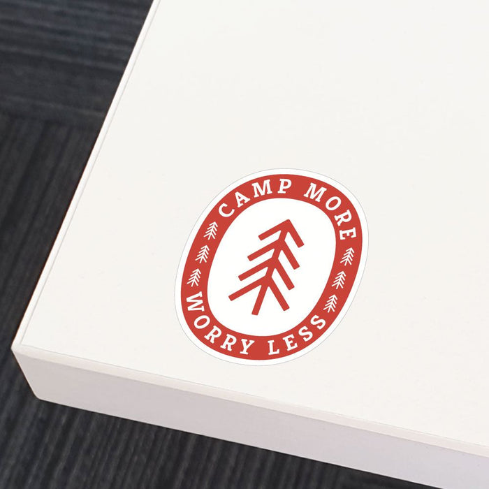 Camp More Worry Less Sticker Decal
