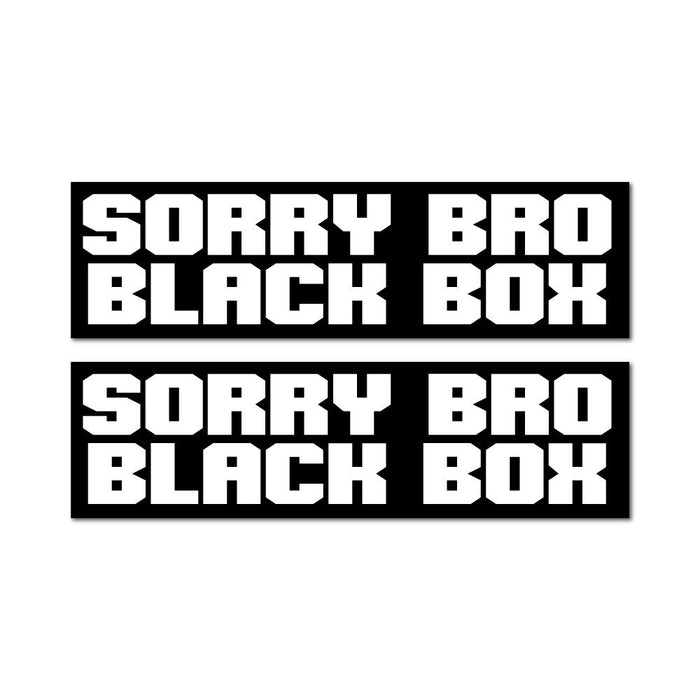 2X Black Box Sticker Decal