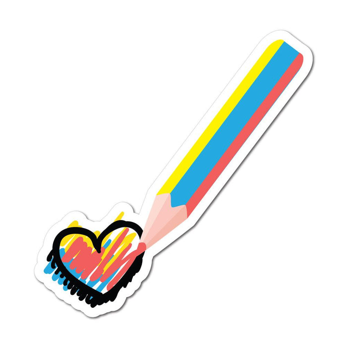 Love Pencil Sticker Decal
