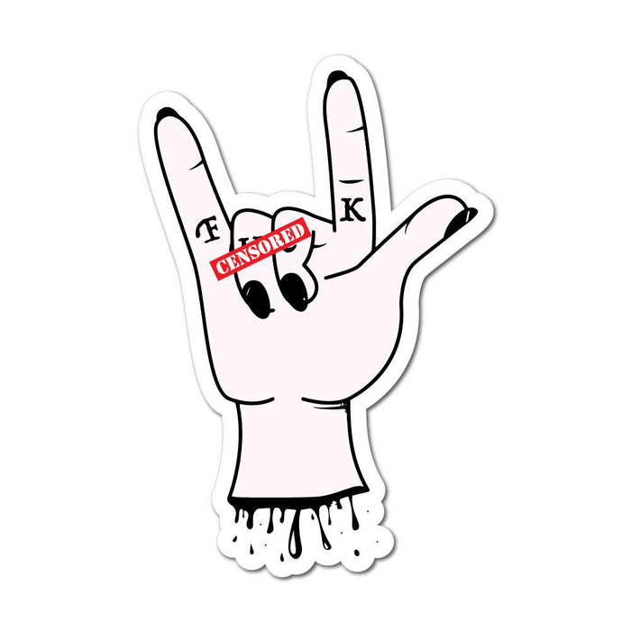 F Off Hand Sticker Decal