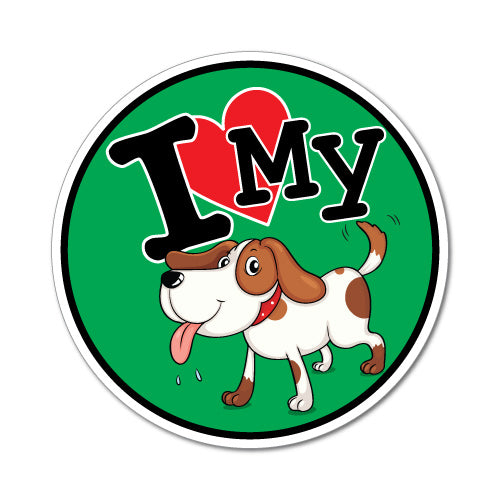 I Love My Beagle Sticker