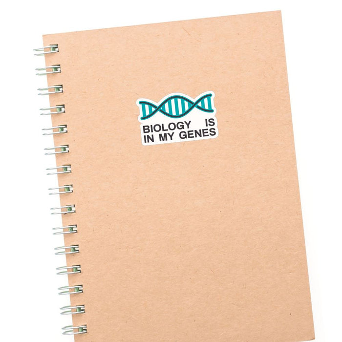 Biology Is In My Genes Sticker Decal