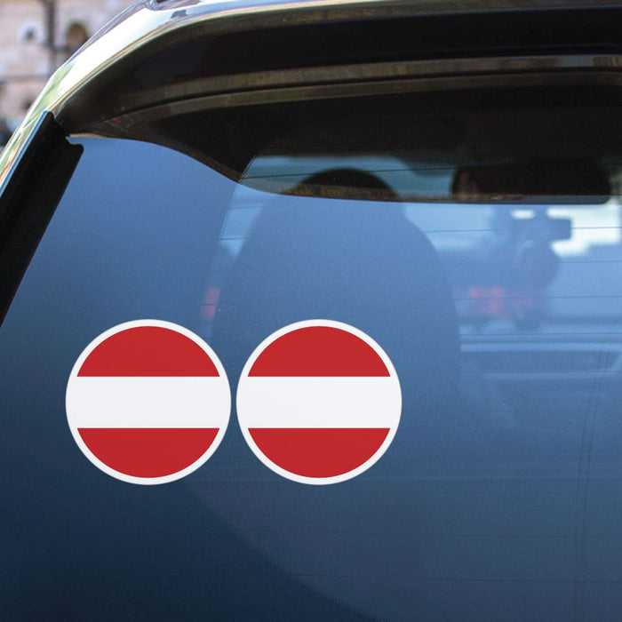 Austria Flag X2 Sticker Decal
