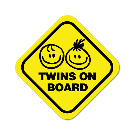 Twin On Board Boy & Girl Sticker