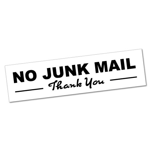 No Junk Mail Thank You Sticker