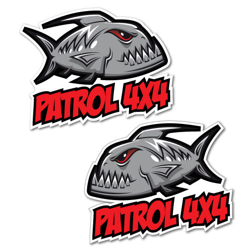 4X4 Piranha Sticker For Patrol