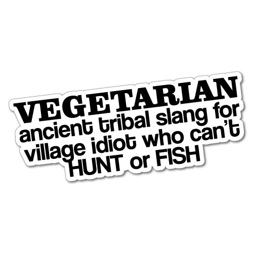 Vegetarian Slang Sticker