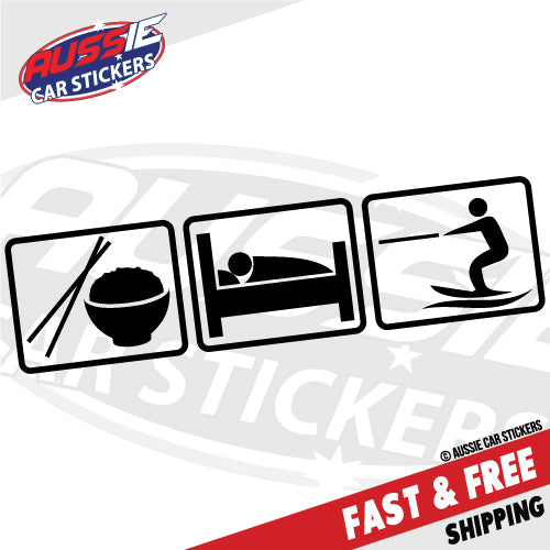 Eat Sleep Watersports Sticker