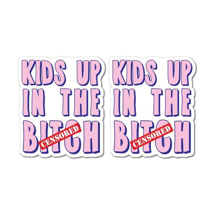 2X Kids Up In This Car Sticker Decal