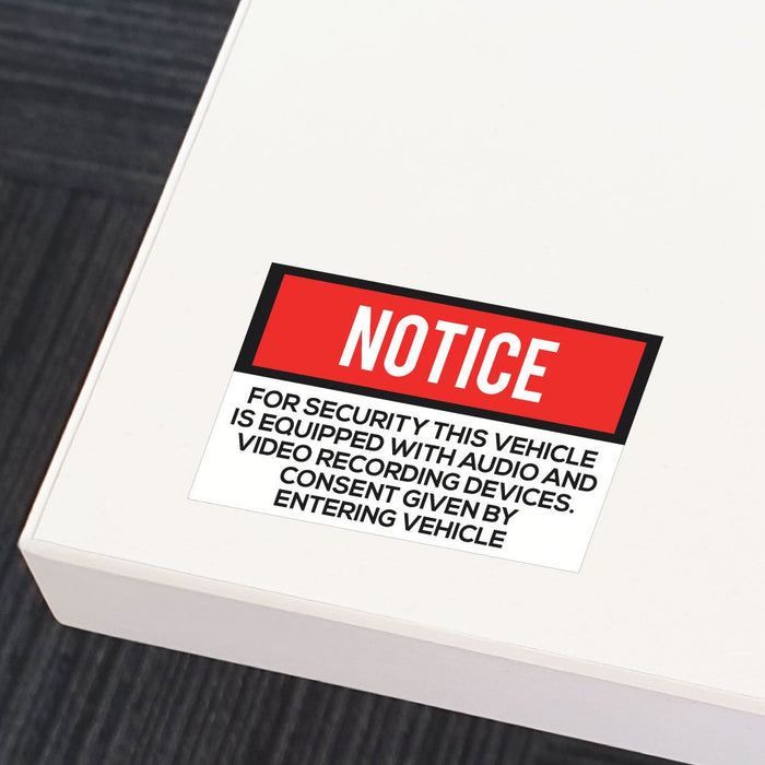Audio And Video Recording Notice Sticker Decal