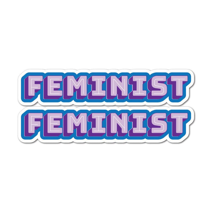 Retro Feminist X2 Sticker Decal
