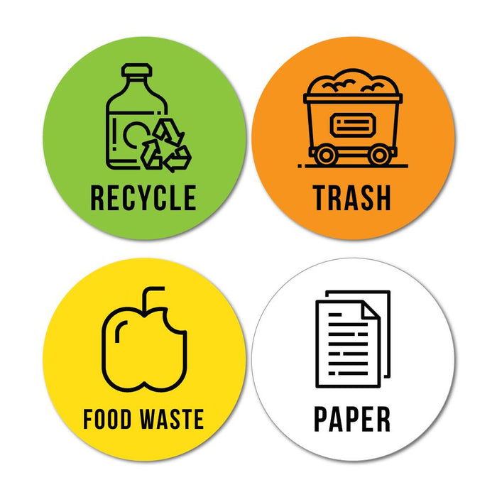 Recycling Recycle Paper Trash Bin Sticker Decal