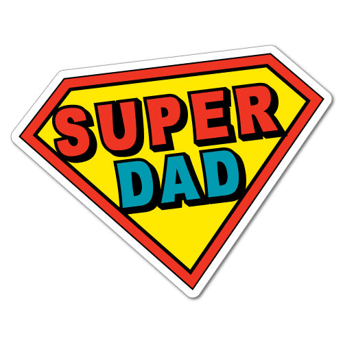 Super Dad Hero Sticker