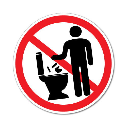 Do Not Litter Toilet Sign Sticker