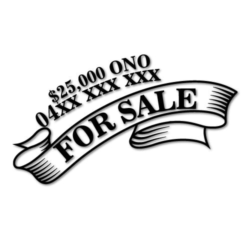 For Sale Custom Phone Number & Price Sticker