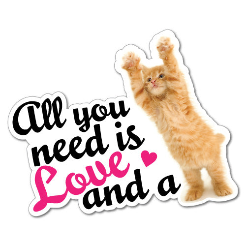 All You Need Is Love And Cat Kitten Sticker